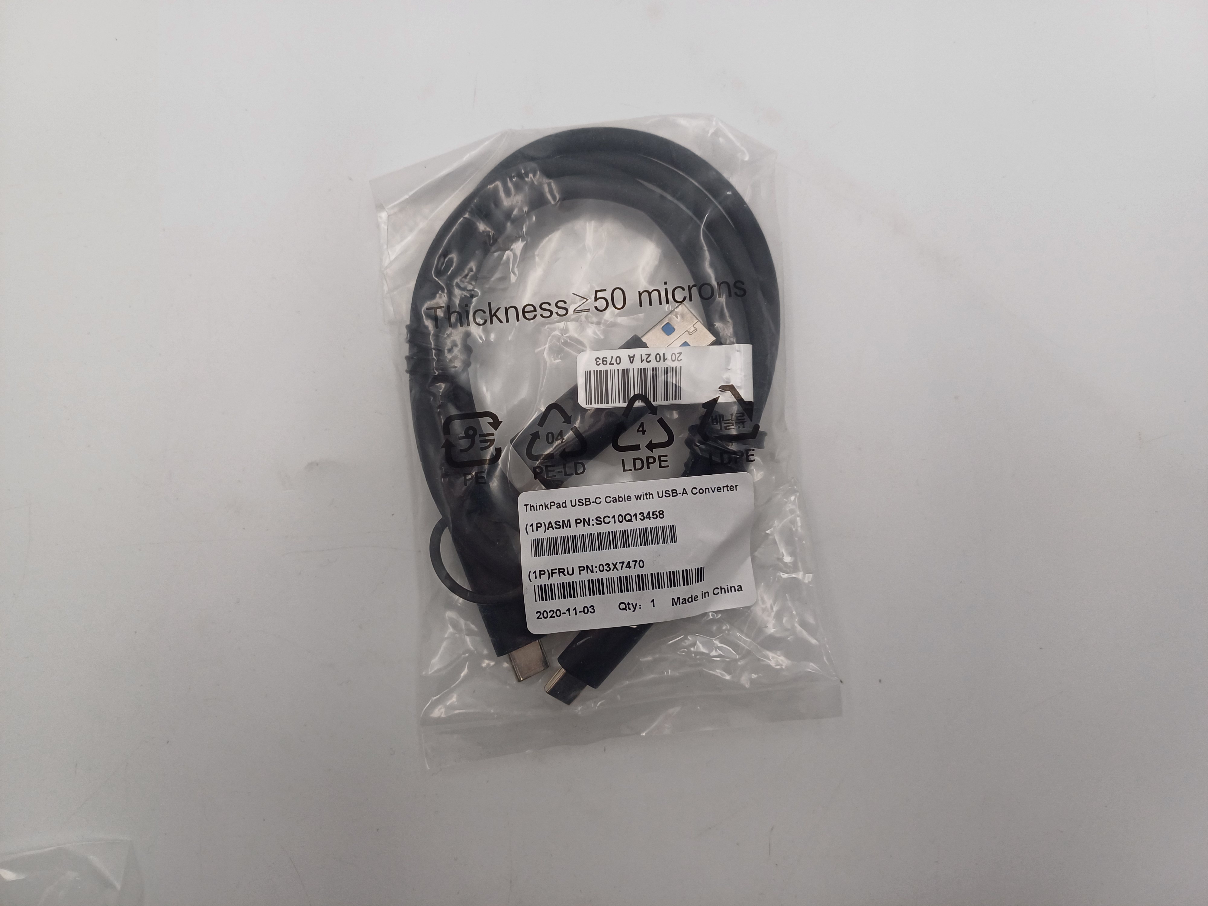 Thinkpad USB-C Cable with USB-A Converter 100 stk